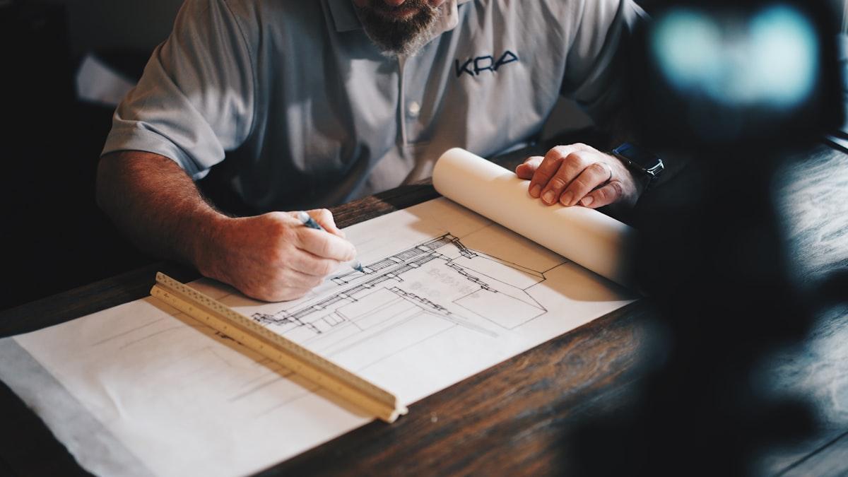 Approved architectural building plans of the kind submitted for building control sanction