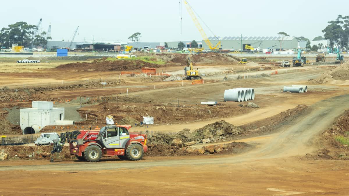 New residential plot development of the kind under construction across Scheme 33 Karachi
