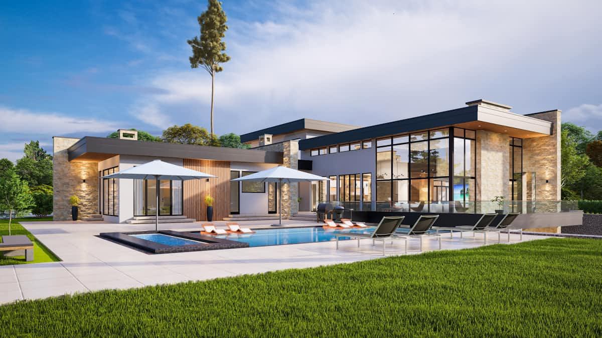 Large modern family home of the scale built on a 300 square yard plot