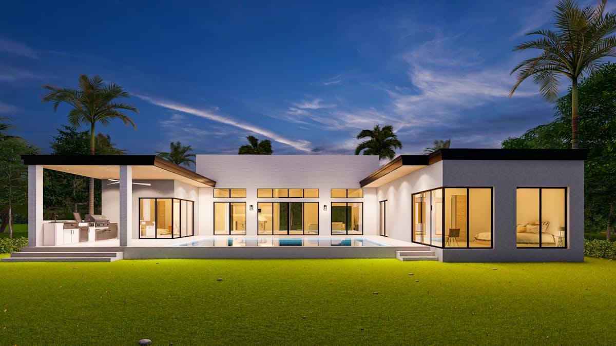 Luxury modern villa exterior representative of DHA Karachi construction standards